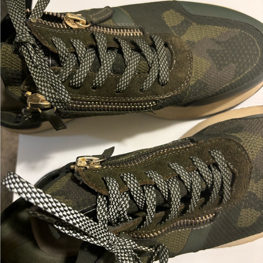 Camouflage High-Top Sneakers